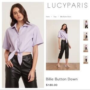 NWT lilac Billie button top